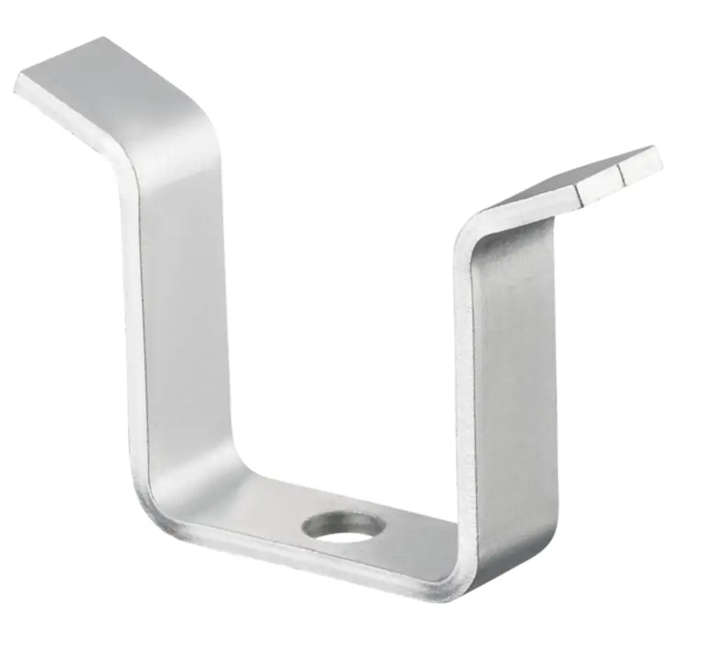 Oventrop Arretierungsbügel aus Metall, in U-Form mit einem Loch zur Befestigung an Regusol Stationen.